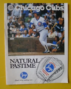 Vintage 1986 CHICAGO CUBS Scorecard CUBS vs. ST.LOUIS CARDINALS Bud Man - Bild 1 von 3