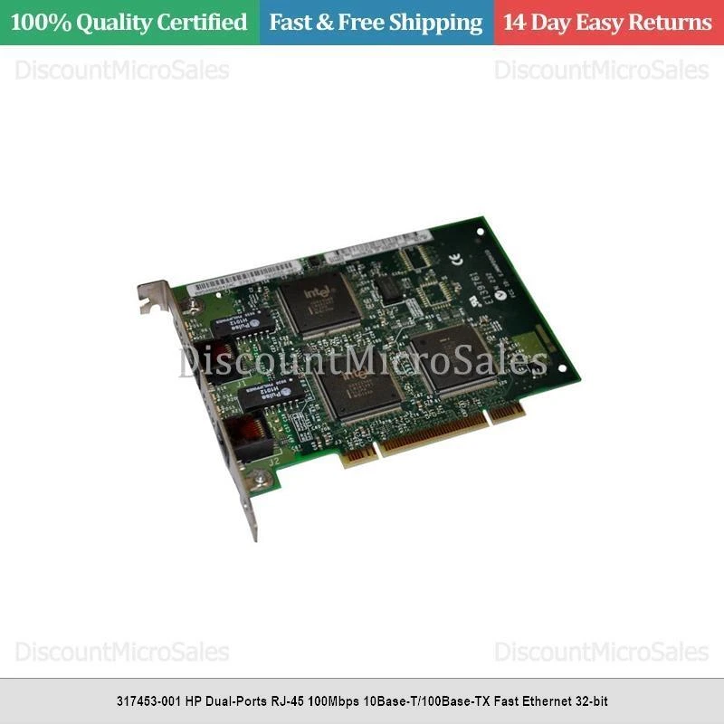 317453-001 HP Dual-Ports RJ-45 100Mbps 10Base-T/100Base-TX Fast Ethernet 32-bit - Image 1 of 1