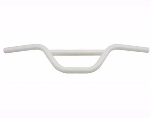 BMX Bicycle Handlebar Steel 22.2mm White fixie cruiser mountain bike 4"rise - Image 1 of 1