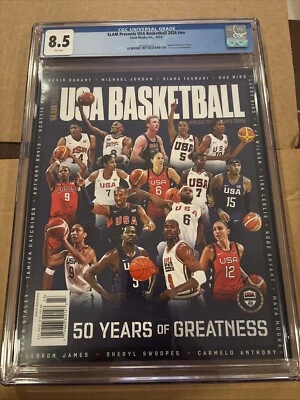 CGC 8.5 2024 SLAM Magazine USA Basketball LeBron Kobe Jordan A’ja Swoopes Staley - Image 1 of 3