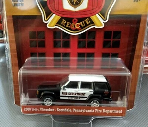 Greenlight 1/64 Fire Series 2 Scottdale PA Fire 2000 Jeep Cherokee 67020D - Picture 1 of 3