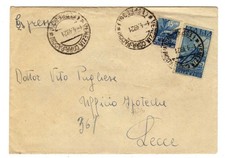 1949 Radio lire 35 su lettera espresso - splendida