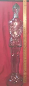 VINTAGE MCM GROSS 28"" MITTELALTERLICHER RITTER Italien GLAS DICK RENAISSANCE DEKANTER - Bild 1 von 12