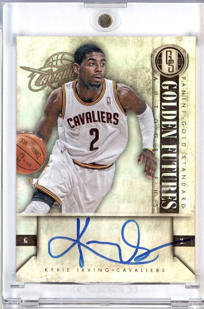 KYRIE IRVING 2012 PANINI GOLD STANDARD GOLDEN FUTURES PRIZM ON CARD AUTO RC