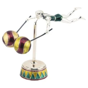 Tiffany & Co. Gene Moore Sterlingsilber Emaille Zirkusakrobat auf Sockel - Bild 1 von 7