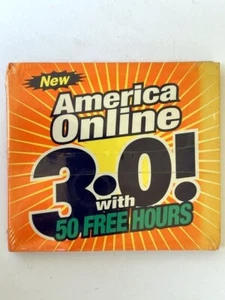America Online Sun Burst Orange 50 Hours Free Version 3.0 NEW Sealed Disk👀 - Picture 1 of 2