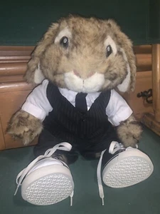 BABW Build A Bear Workshop HOP The Movie 13" Brown Stuffed Plush Bunny Tuxedo - Picture 1 of 5
