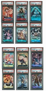 PSA 10 One Piece TCG compl.set 12x SEQUENTIAL Bandai Premium Card Fest 23-24 JPN - Picture 1 of 13