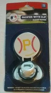 MLB GENUINE MERCHANDISE ♡PACIFIER♡ WITH CLIP ☆PITTSBURGH PIRATES☆ NEW IN PACKAGE - Picture 1 of 12