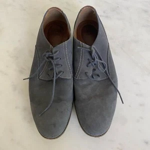 Clarks Men’s Grey Microsuede Derby Shoes sz 9.5 - Picture 1 of 8