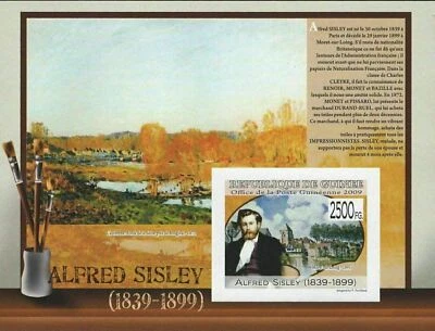 Famous Painter Alfred Sisley Imperforated Souvenir Sheet MNH - Image 1 of 2