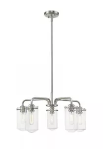 NEW 471-5BN Z Lite Delaney 5-Light 24" Brushed Nickel Chandelier - Picture 1 of 2