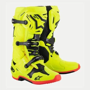 Alpinestars 2026 Tech 10 Motocross Boots Yellow Fluo Black Red Enduro MX Quad - Picture 1 of 5