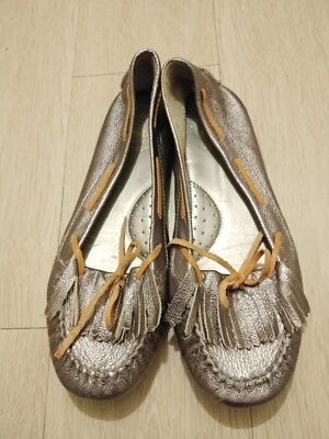 Zapatos Mocasines Gap Mujer US 10 M Bronce Borlas Sin Cordones Foto 1 de 4