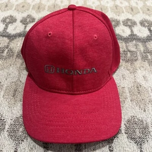 Honda Hot/Dark Pink - Gray Embroidered Stretch Baseball Hat Cap OSFM NEW - Picture 1 of 6