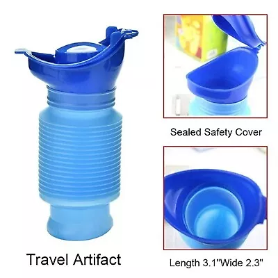 Portable Urinal Male Female Emergency Travel Camping Car Toilet Pee Bottle Kit - Image 1 of 4