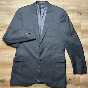 Peter Millar Blazer Uomo 40T Grigio Lana 2 Bottoni Cappotto Sportivo Geometrico Formale - Foto 1 di 16