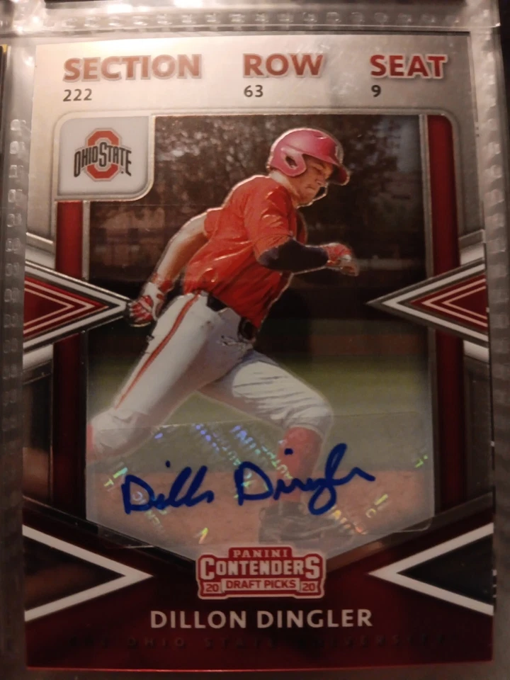 2020 Panini Elite Extra Edition College Tickets Signatures Dillon Dingler Auto ! - Image 1 of 1