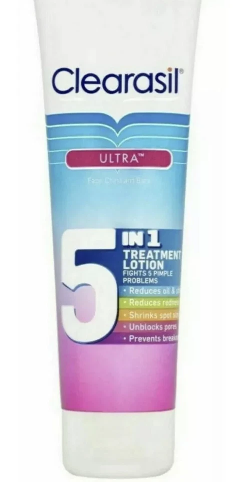 3 loción de tratamiento Clearasil Ultra 5 en 1 100 ml para 5 problemas de granos multiacción Foto 1 de 1