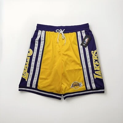 NBA LA Lakers UNK Basketball Shorts Gold & Purple Size L New w/Tags MSRP $40 - Imagem 1 de 4