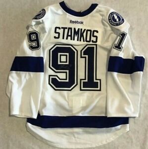 New Tampa Bay Lightning Steven Stamkos Authentic AUTOGRAPHED Away Jersey Size 52