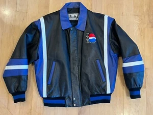 Abrigo Chaqueta De Cuero Pepsi One De Colección Excelente Publicidad XL Soda Pop Negro - Imagen 1 de 18