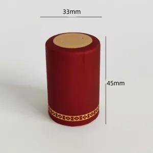 Tapa termorretráctil de PVC para botella de vino, 50 piezas tapas de sellos envolventes retráctiles de vino, rojo - Imagen 1 de 5
