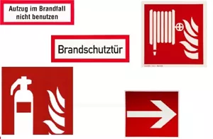 Brandschutz Schilder vers. Motive Brandschutztür Löschschlauch Feuerlöscher usw. - Bild 1 von 3
