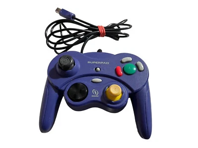 InterAct Superpad Wired Controller For Nintendo Gamecube - Indigo Untested - Image 1 of 3