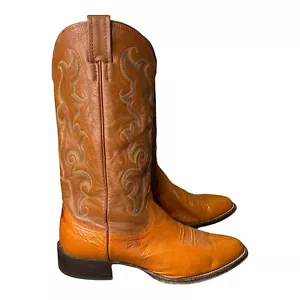 Botas de Vaquero Nocona Cuero Marrón Para Hombre Talla 7.5 E Cosidas Occidentales Hechas en EE. UU. - Imagen 1 de 8