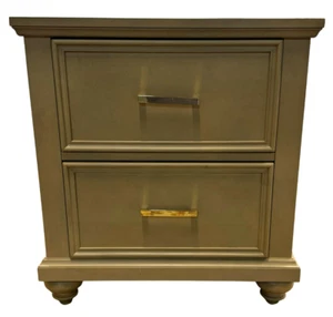 Abbyson Camille European-Style 2 Chest Drawer Wooden Bed Side Nightstand Cream - Picture 1 of 8