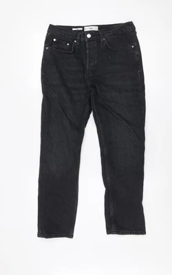 Mango Women Black Straight Leg Jeans Size 12 Regular Fit Denim - Image 1 of 4