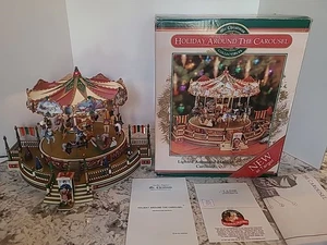 Vintage 1997 Mr. Christmas Holiday Around The Carousel Musical W/box 30 Carols - Picture 1 of 24