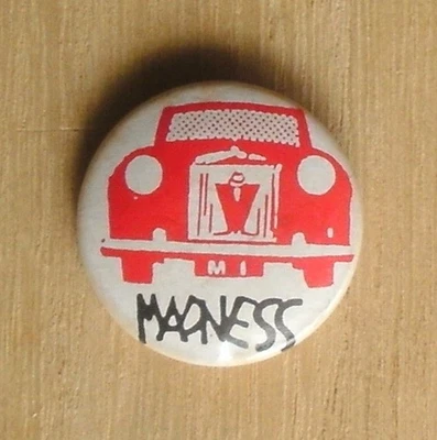 Madness 1" Pin Badge Driving In My Car Suggs Ska 2 Tone - Image 1 of 2
