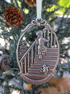 Vintage Disney Classic Pooh Danforth Zinn Ornament Christopher Robin & Winnie - Bild 1 von 5