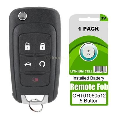 Mando a distancia para Chevrolet Cruze 2010 2011 2012 2013 2014 2015 2016 5 botones Foto 1 de 4