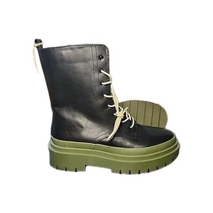 EUC Cool Planet by Steve Madden Black and Moss Combat Boots Schnürstiefel Größe 9,5 - Bild 1 von 6