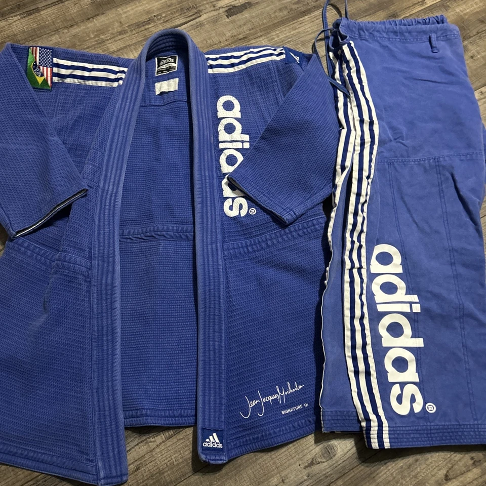 Adidas джиу-джитсу синий винтажный редкая!! Signature серия размер 190 - Изображение 1 из 4