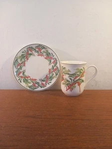Australian State Flower Kangaroo Paw Cup/Mug & Saucer Philippa Nikulinsky (A) - Picture 1 of 16