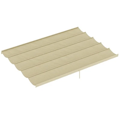 Outsunny Toit de rechange pour pergola 350x260cm Beige - Photo 1/4