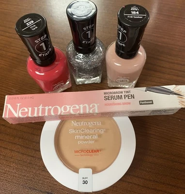 Lote de cosméticos Neutrogena, Sally Hansen gel milagroso, Burts Bees Foto 1 de 4