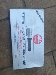 Mac Tools 8pc 1/2” Dr SAE Hex Insert and Driver Set - 5/16-3/4 SVH7PT - NIB! - Picture 1 of 2