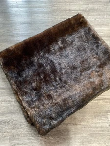 Realistic Faux Fur Throw Blanket Soft & Cozy 50” x 60” - Picture 1 of 4