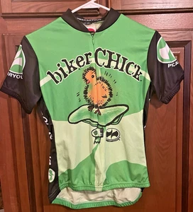 Neu mit Etikett Prekär Biker Küken süß S Damen-Radtrikot Fahrrad 3/4-Reißverschluss 3 Taschen - Bild 1 von 5