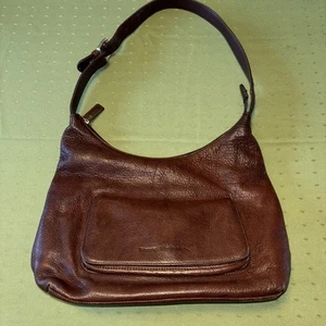 Silky brown leather stone Mountain Shoulder purse - Picture 1 of 7