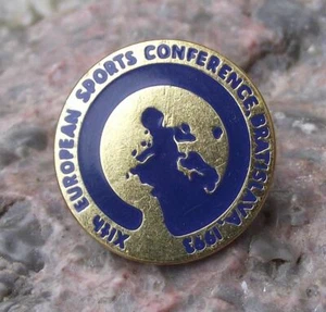 1993 European XI 11th Sports Conference Bratislava Slovakia Attendees Pin Badge - Picture 1 of 2