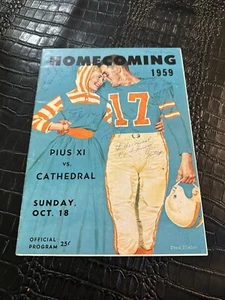 OKTOBER 18 1959 High School Fußball Programm PIUS XI vs Kathedrale (WISC) M8338 - Bild 1 von 1