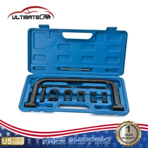 10pcs Overhead Valve Spring Compressor Kit 5 Adaptors Installer&Remover Tool New - Foto 1 di 5