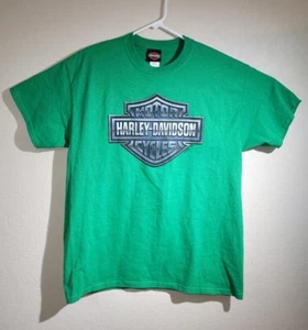 Daytona Beach FL Harley-Davidson Green T-Shirt Size Large  - Picture 1 of 7