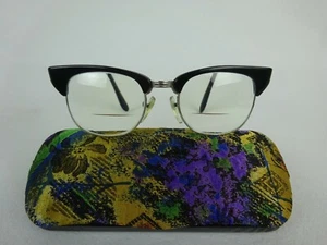 Vintage Zimco "Tetson" Bifocal Eyeglasses Black / Silver Frame ~ 48-20-140 - Picture 1 of 10